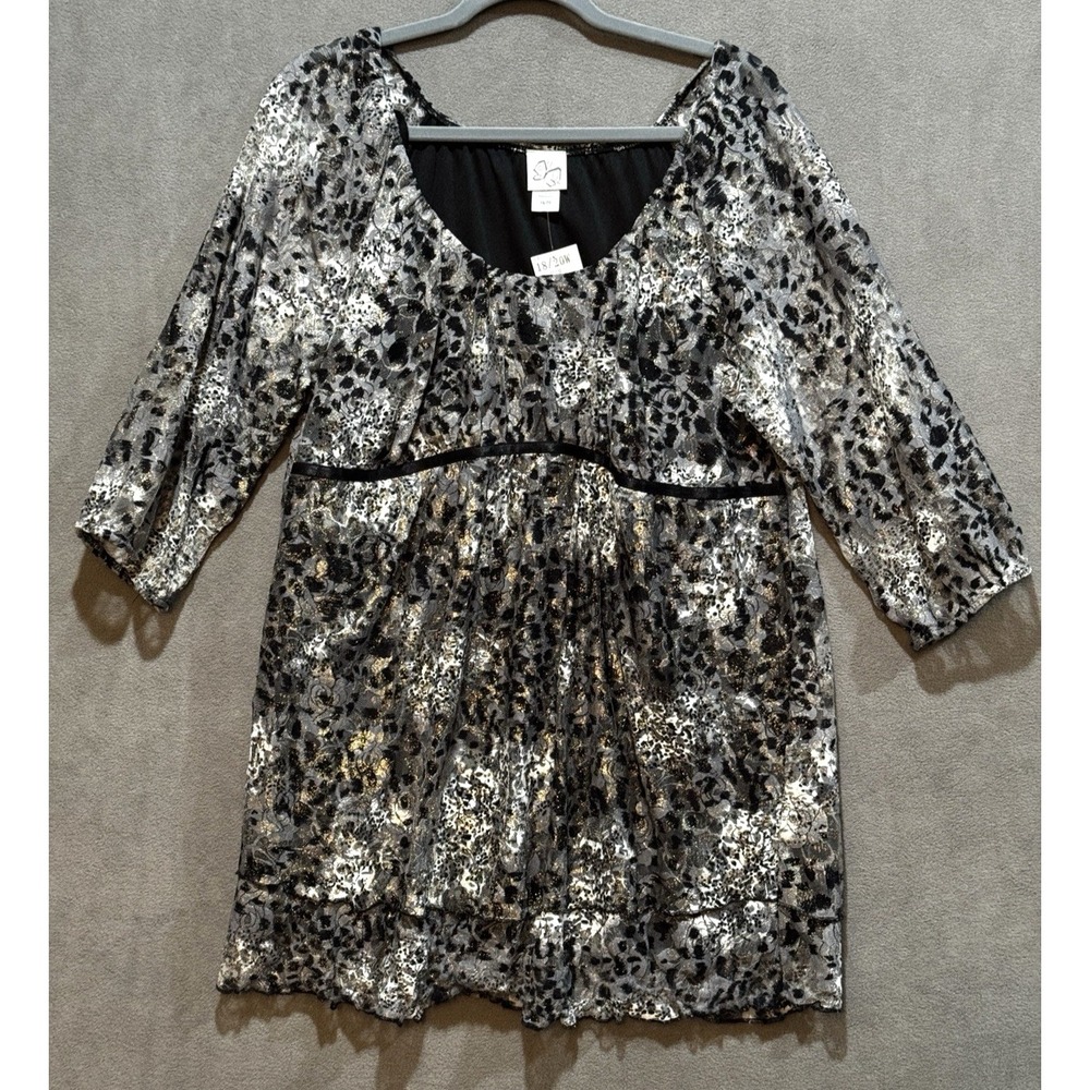 NWT Fashion Bug Blouse Women's 18 20 Pullover Babydoll‎ Empire Whimsigoth Fairy